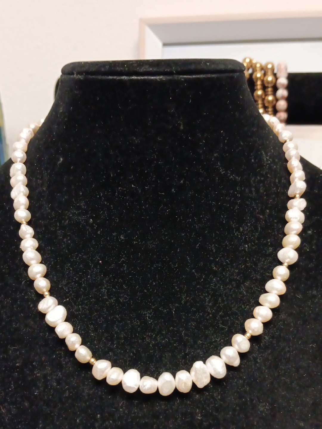 Freshwater Pearl Sun-Drenched Necklace In 18k Vermeil Yellow Gold Over Sterling